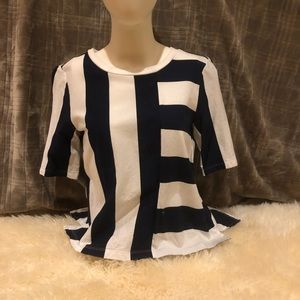 Banana Republic Women’s Top navy blue and white.